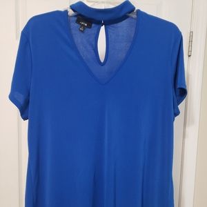 Apt 9 Royal Blue Top with Sexy Neck Line and Back